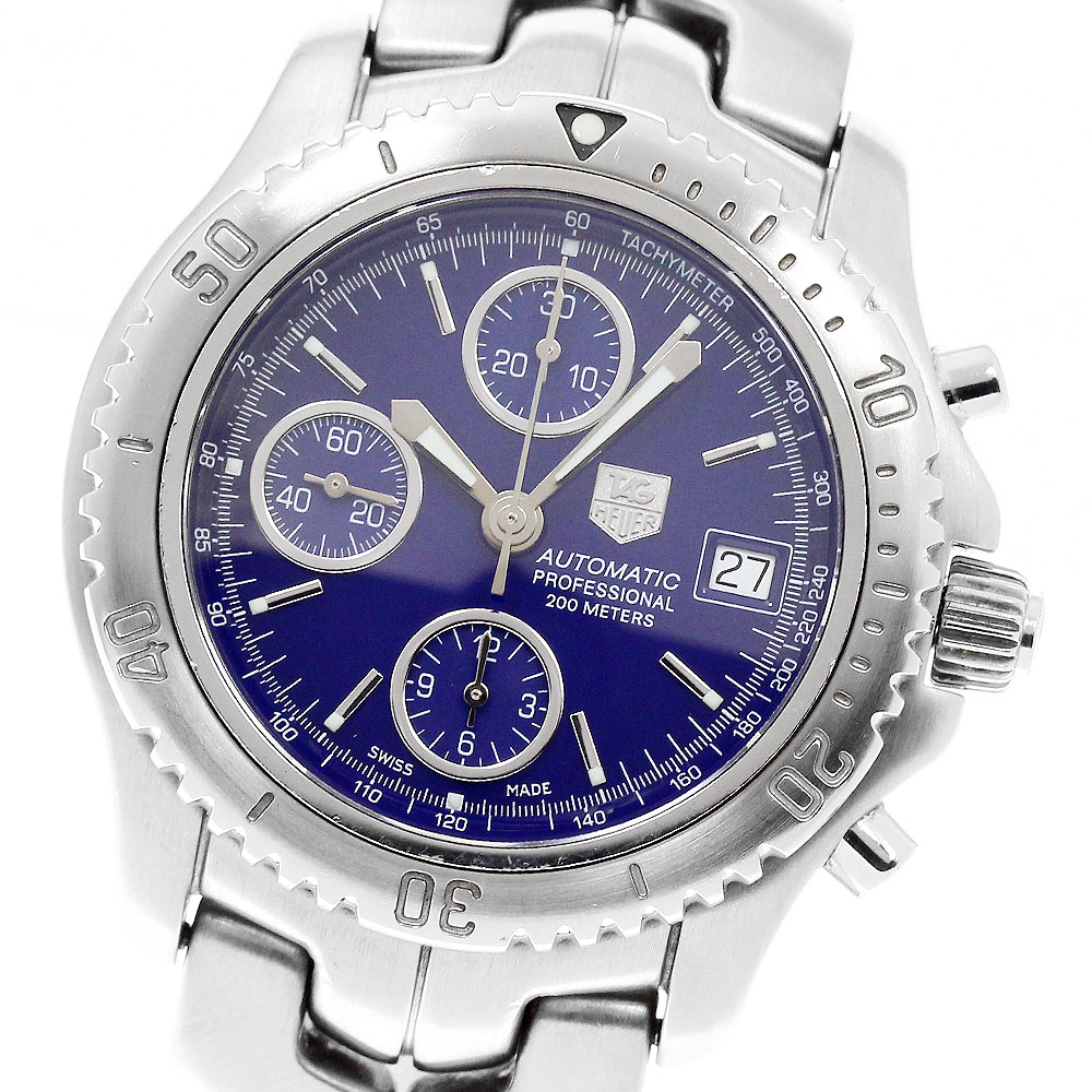 タグホイヤー TAG HEUER CT2110.BA0550 リンク クロノグラフ デイト 自動巻き メンズ 保証書付き_938563【中古】