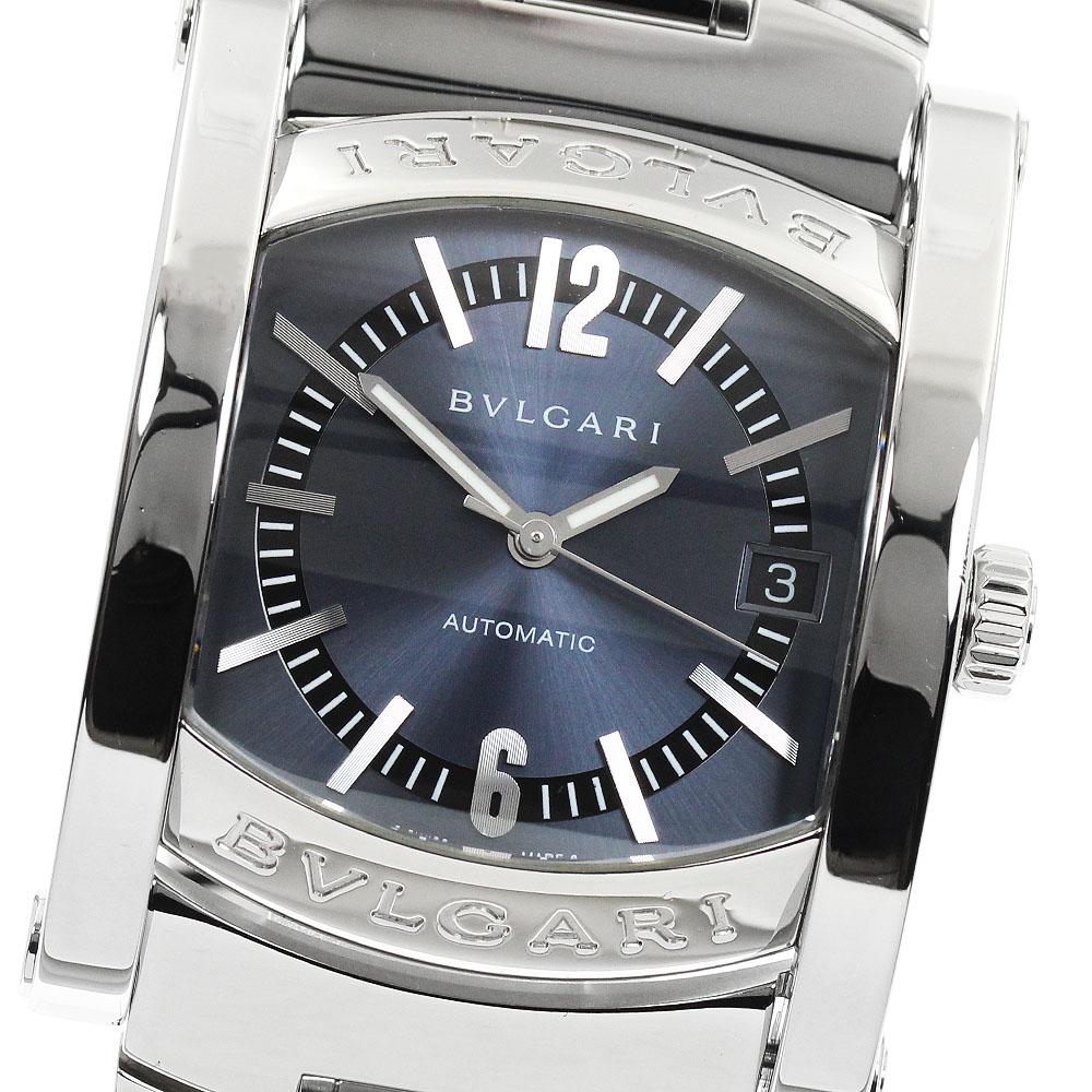 ブル小峡谷 BVLGARI AA44S アショーマ デイト 自動小銃一巻き メンズ 良品 _938945【中古】