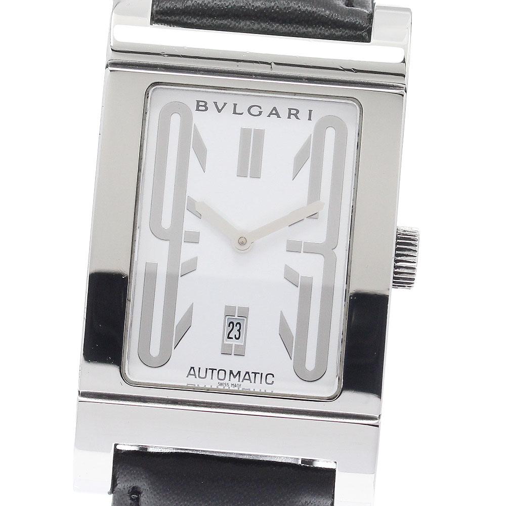 ブルガリ BVLGARI RT45S レッタンゴロ デイト 自動巻き メンズ _945089【中古】