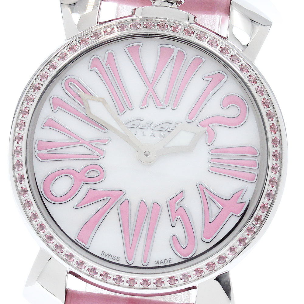 ガガミラノ GaGa MILANO 6025.02 マヌアーレ35MM クォーツ レディース 極美品 _947044【中古】|CLOSER