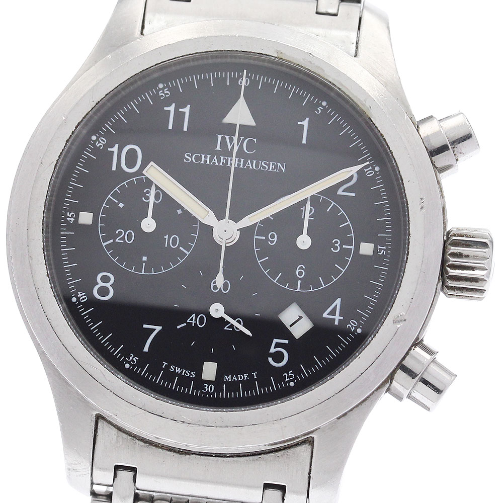 IWC IWC SCHAFFHAUSEN IW374102 フリーガー デイト クロノグラフ クォーツ メンズ _938349【中古】