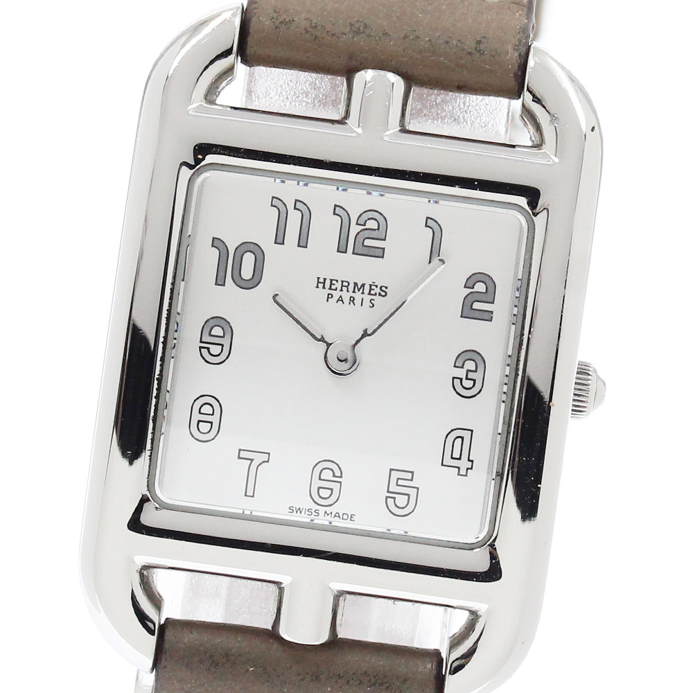 エルメス HERMES CC1.210a ケープコッド ドゥブルトゥール クォーツ レディース 内箱・保証書付き_945645【中古】