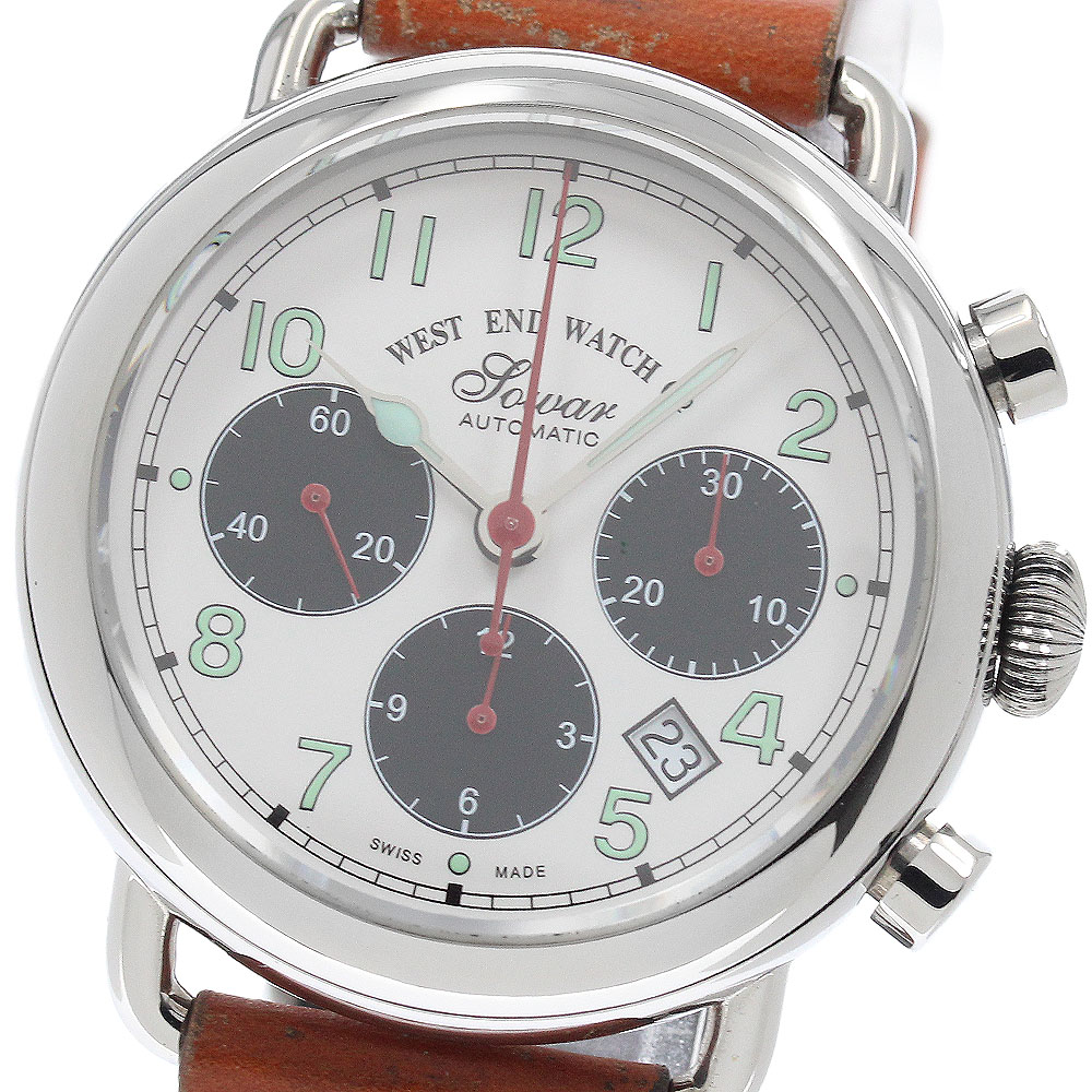 ウエストエンドウォッチカンパニー WEST END WATCH Co WE.SM.42.WH.L クロノグラフ デイト 自動小銃一巻き メンズ 良品 箱・御墨付き付き添い人_945841【中古】