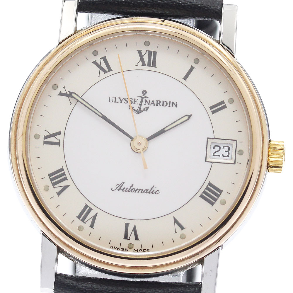 ユリス・ナルダン Ulysse Nardin 135-22 サンシアー デイト 自動巻き メンズ _945073【中古】｜CLOSER 108,900円