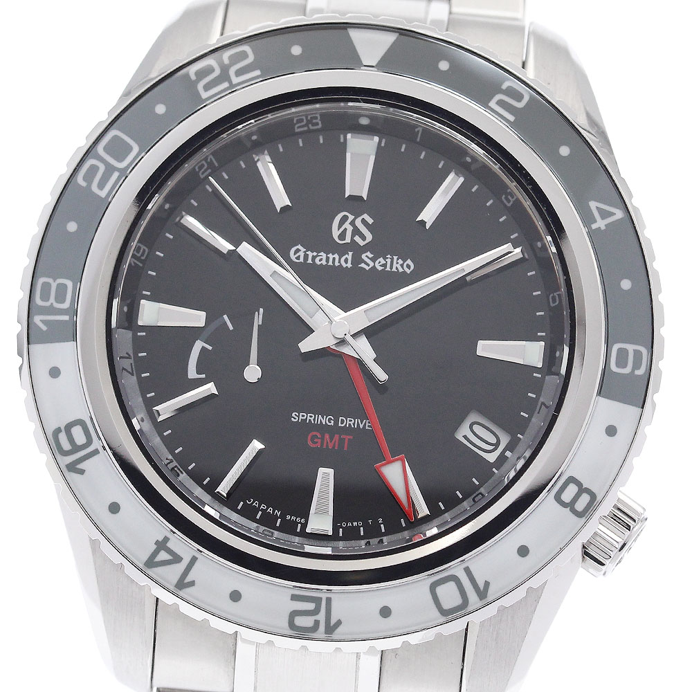 セイコー SEIKO SBGE277/9R66-0BK0 グランドセイコー GMT デイト スプリングドライブ メンズ 良品 箱・保証書付き_946997【中古】
