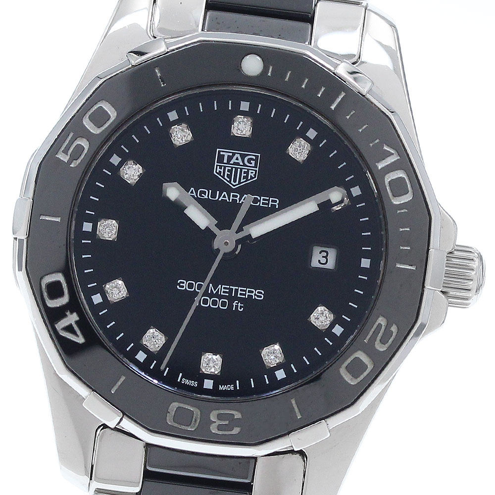 タグホイヤー TAG HEUER WAY141C アクアレーサー 11Pダイヤ クォーツ レディース _938678【中古】