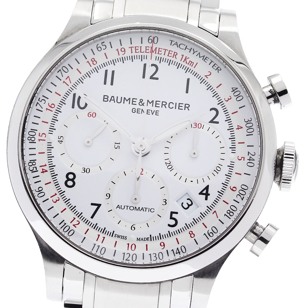 ボーム＆メルシェ Baume \u0026 Mercier 65726/MOA10082 ケープ地びた クロノグラフ デイト 自動小銃一巻き メンズ _944580【中古】