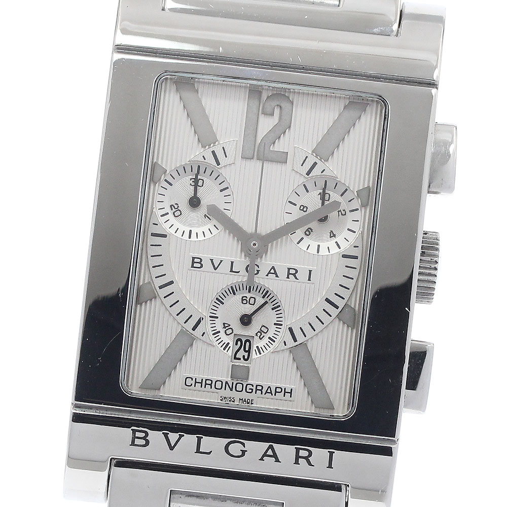 ブルガリ BVLGARI RTC49S レッタンゴロ デイト クロノグラフ クォーツ メンズ _946858【中古】