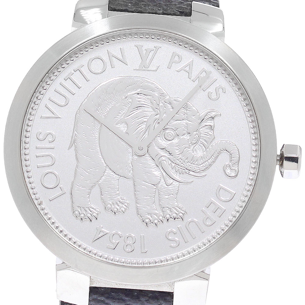 ベルト訳あり ルイ・ヴィトン LOUIS VUITTON Q2D07 タンブールスリム サバンナ クォーツ メンズ _945516【中古】｜CLOSER 107,690円