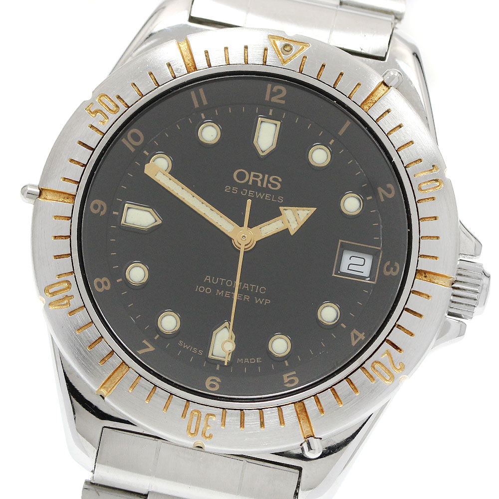 オリス ORIS 7401 クラシック スポーツダイバー デイト 自動巻き メンズ _947829【中古】