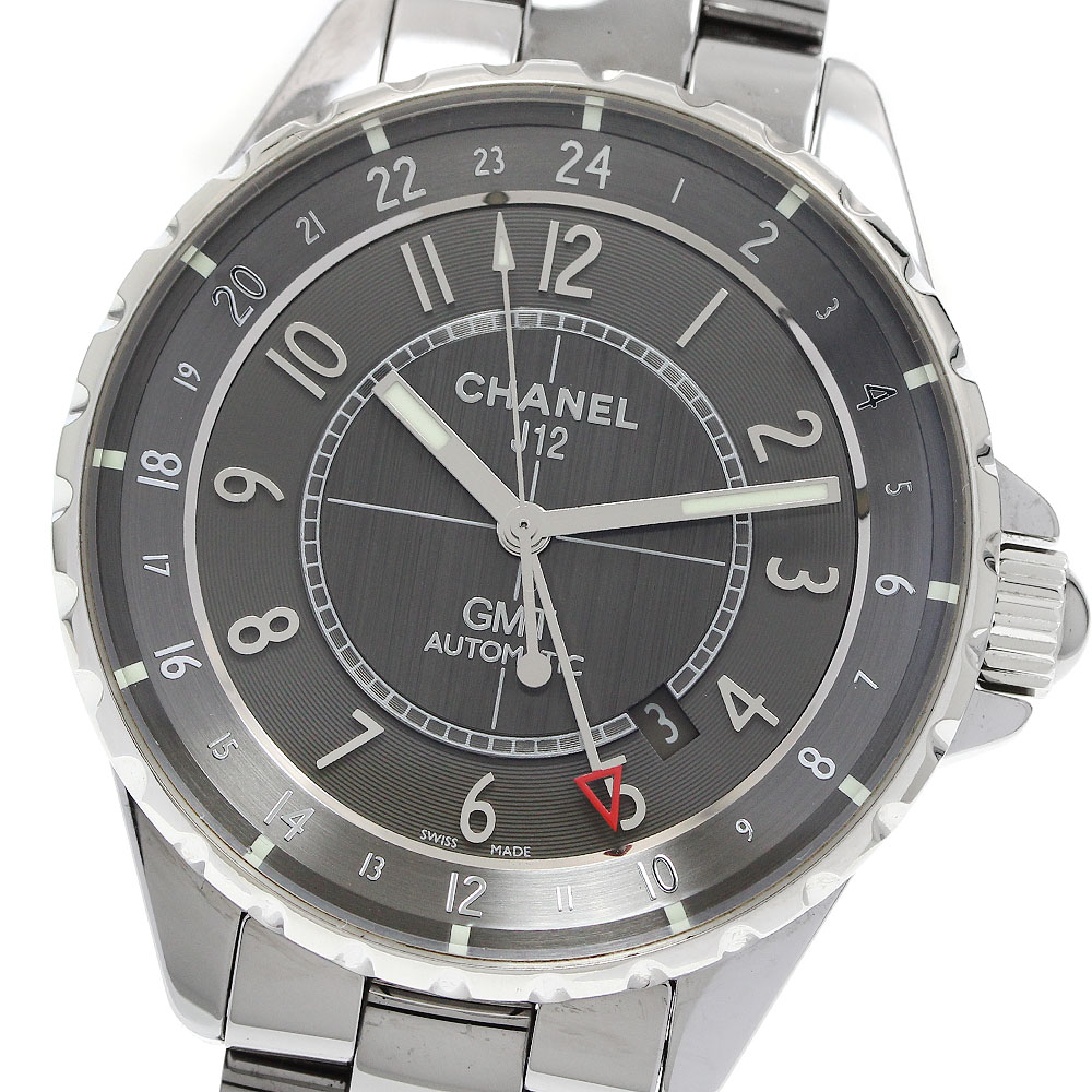 シャネル CHANEL H3099 J12 クロマティック GMT デイト 自動小銃一巻き メンズ 良品 お墨付き付き添い人 製造会社OH済み_944854【中古】