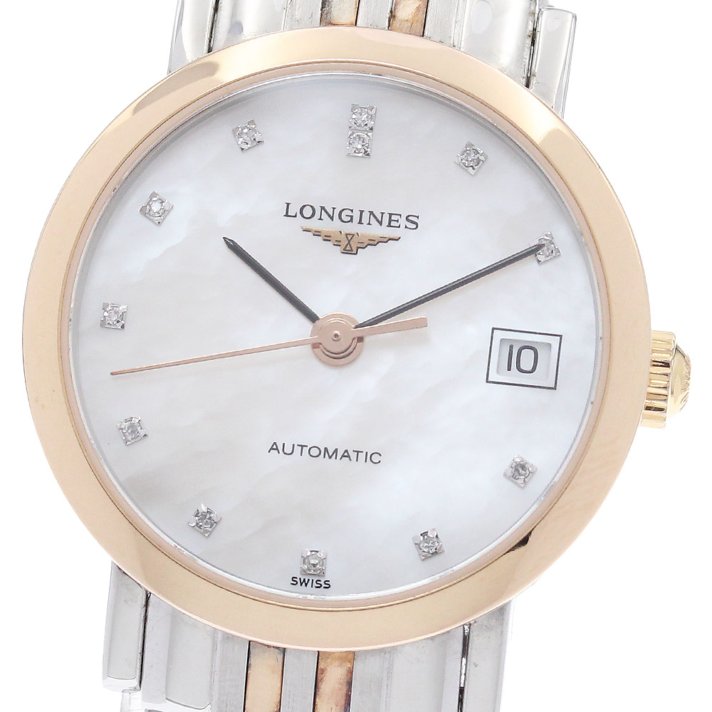 ロンジン LONGINES L4.309.5.87.7 雅びやか 寄せあわせ 12P金剛石 外殻 自動小銃一巻き レディース 箱・お墨付き付き添い人_948572【中古】