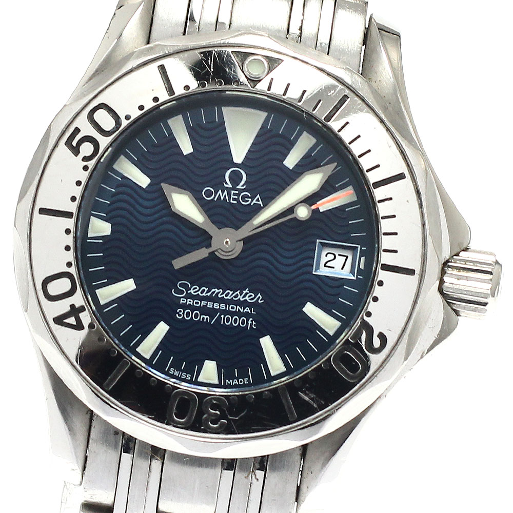 ゼロ OMEGA 2584.80 シーマスター300 ジャックマイヨール デイト 石英 レディース _948593【中古】