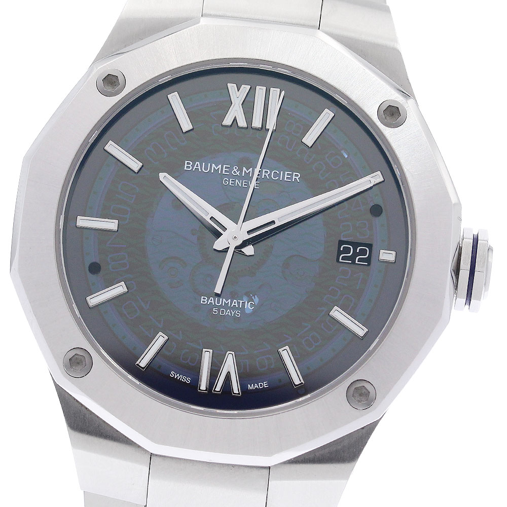 ボーム＆メルシェ Baume & Mercier 65899/M0A10616 リビエラ ボーマティック デイト 自動巻き メンズ 箱・保証書付き_948620【中古】