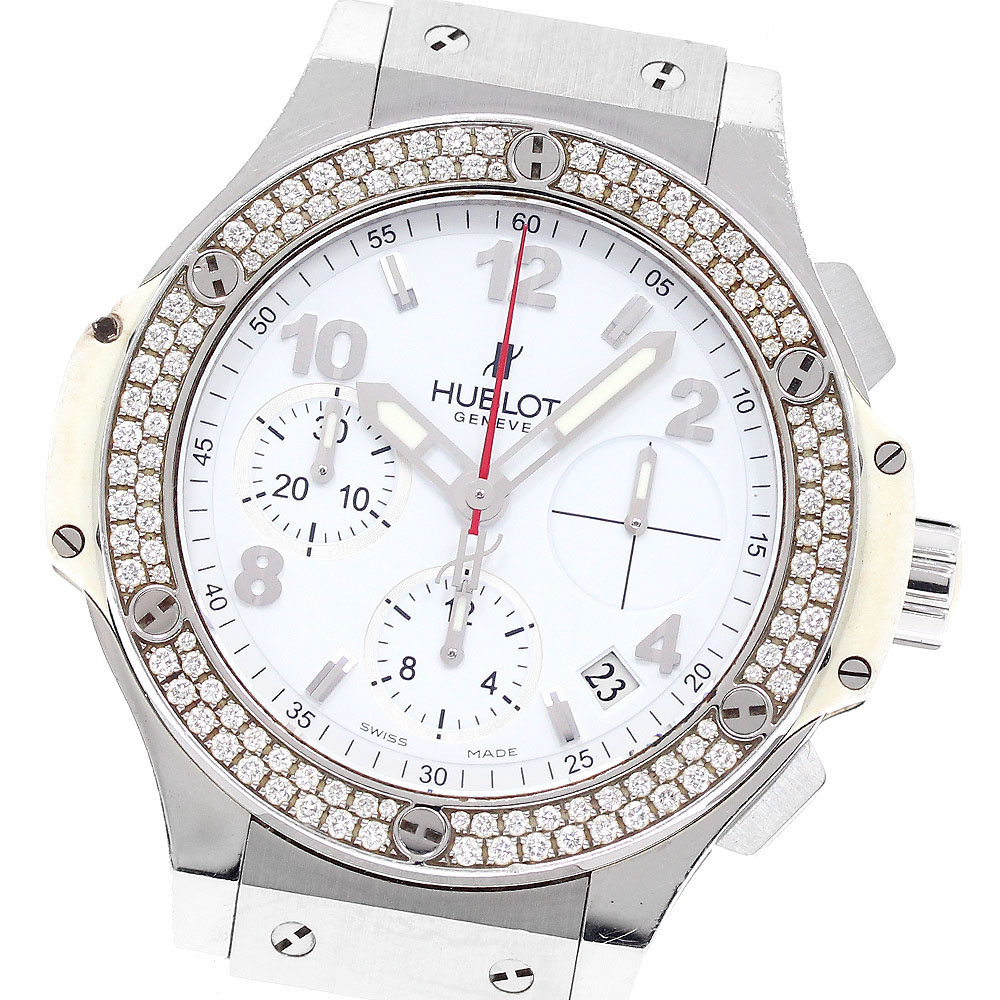 訳あり ウブロ HUBLOT 342.SE.230.RW.114 ビッグバン クロノグラフ ダイヤベゼル 自動巻き メンズ 保証書付き_932269【中古】｜CLOSER