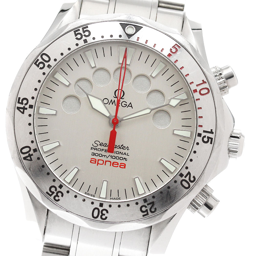 オメガ OMEGA 2595.30 シーマスター300 アプネア ジャックマイヨール クロノグラフ 自動巻き メンズ 保証書付き_944850【中古】