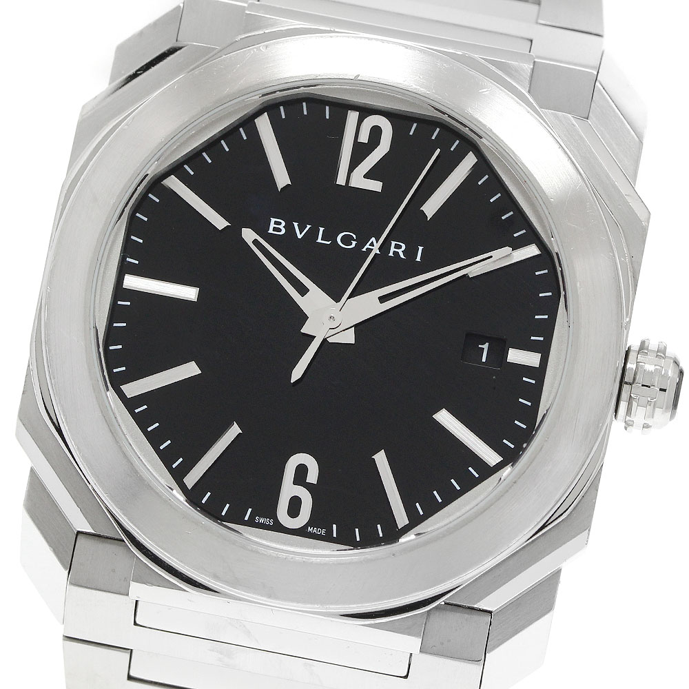 ブルガリ BVLGARI BGO38S オクト ソロテンポ デイト 自動巻き メンズ 箱付き_945128【中古】