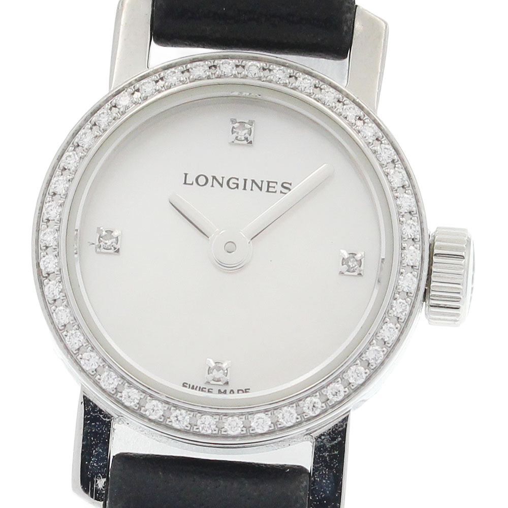ロンジン LONGINES L2.303.0 ミニ 4P ダイヤベゼル 石英 レディース _948717【中古】