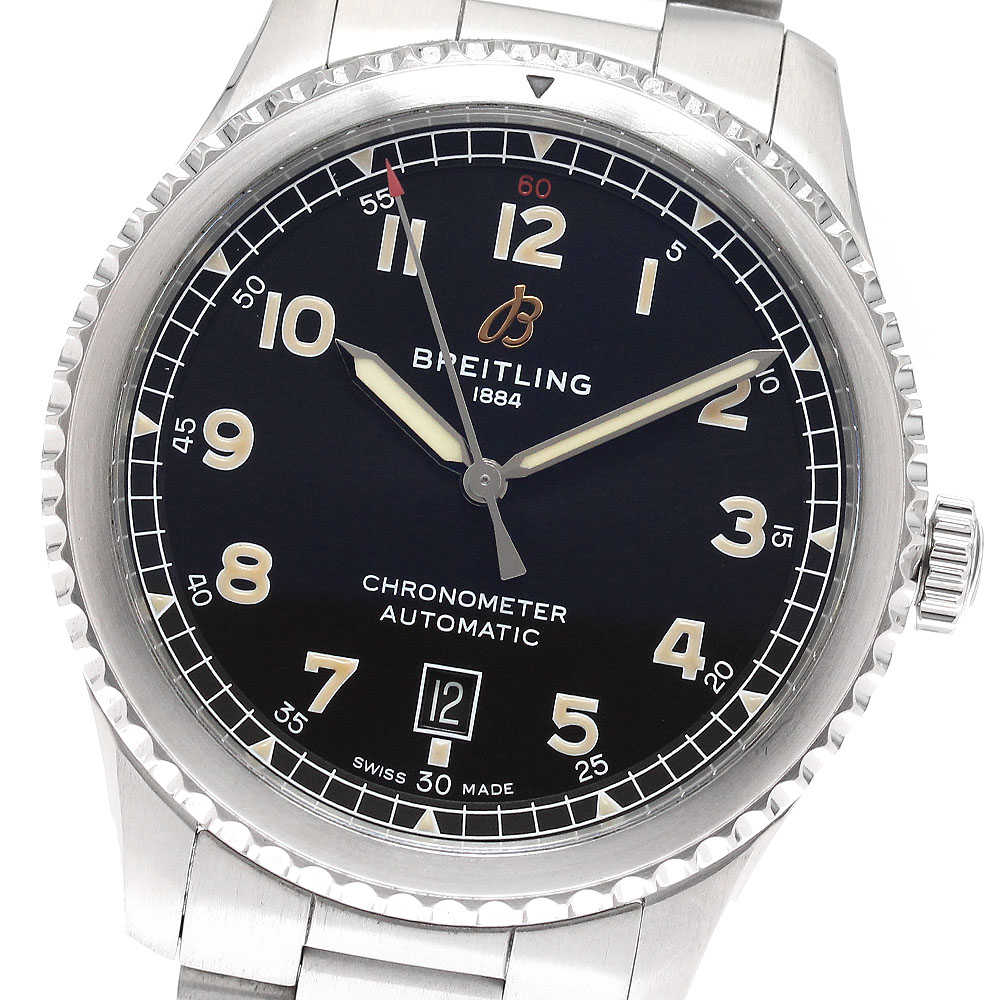 ブライト輪っか BREITLING A17315 アビエーター8 オートマティック41 デイト 自動小銃一巻き メンズ 御墨付き付き添い人_948032【中古】