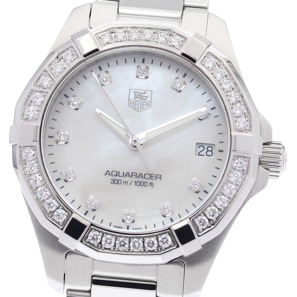 タグホイヤー TAG HEUER WAY1314 アクアレーサー 11P金剛石 ダイヤベゼル 石英 レディース _945032【中古】