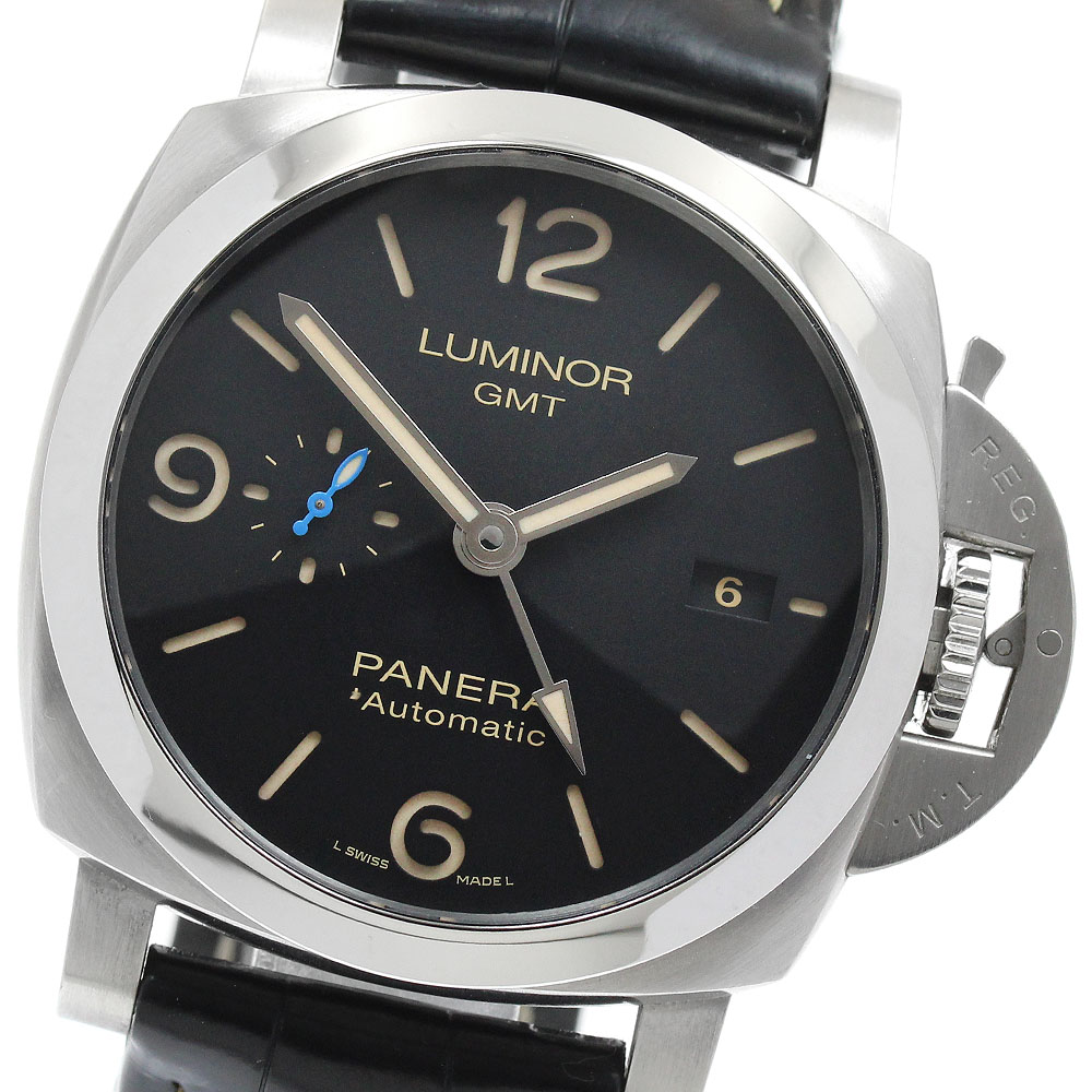 パネライ PANERAI PAM01320 ルミノール1950 アッチャイオ GMT デイト 自動巻き メンズ 箱・保証書付き_945849【中古】