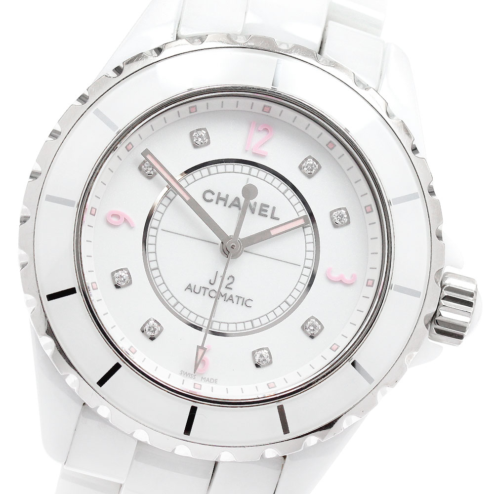 シャネル CHANEL H4864 J12 ピンクライト 8Pダイヤ 自動巻き メンズ _949350【中古】|CLOSER