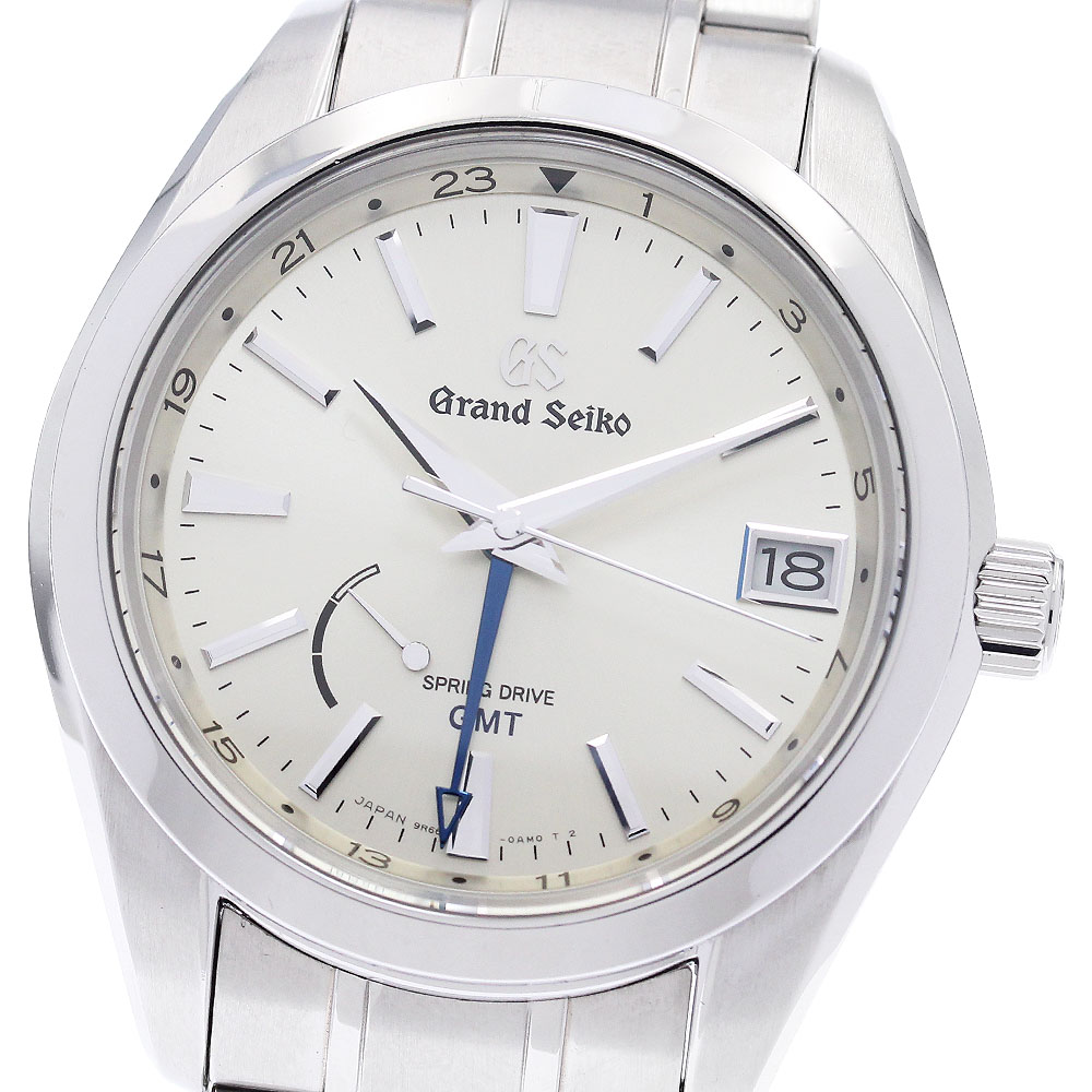 セイコー SEIKO SBGE205/9R66-0AC0 グランドセイコー GMT パワーリザーブ デイト スプリングドライブ メンズ 良品 箱付き_949411【中古】
