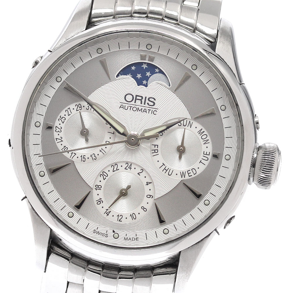 オリス ORIS 7606 アートリエ コンプリケーション ムーンフェイズ 自動巻き メンズ _938608【中古】｜CLOSER
