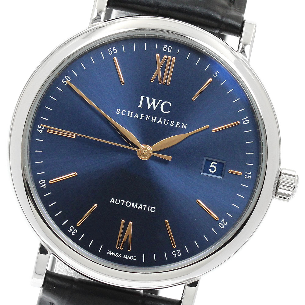 IWC SCHAFFHAUSEN IW356523 ポートフィノ デイト 自動巻き メンズ 良品 保証書付き_948212【中古】