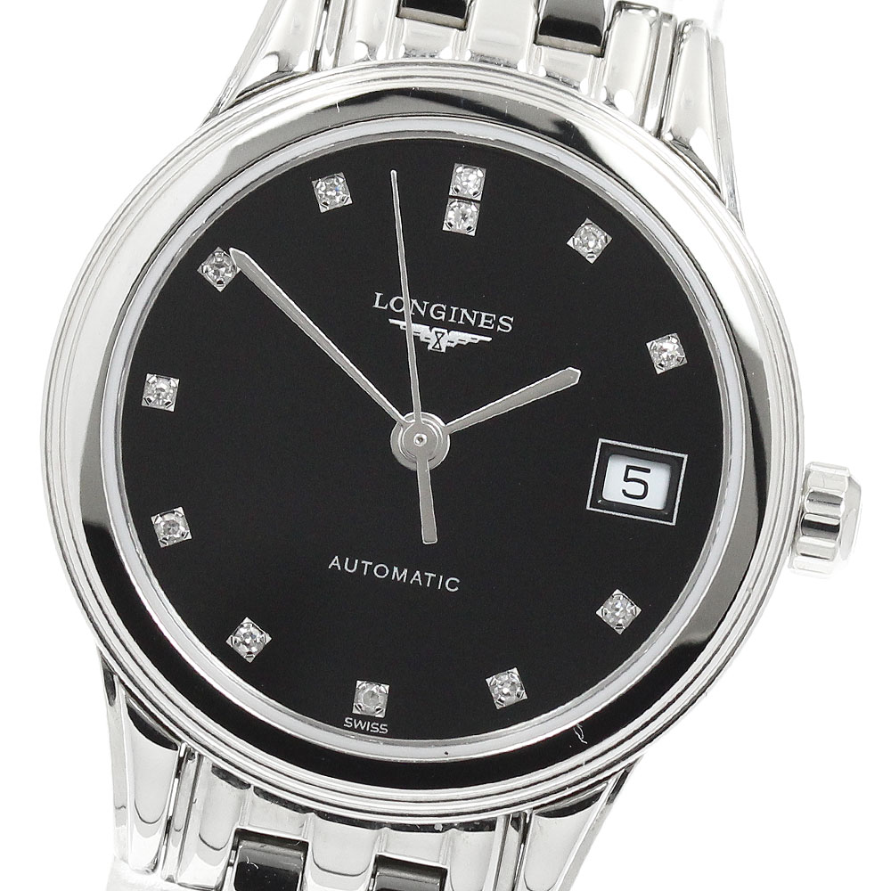ロンジン LONGINES L4.274.4 フラッグシップ デイト ダイヤインデックス 自動巻き レディース 美品 _948683【中古】