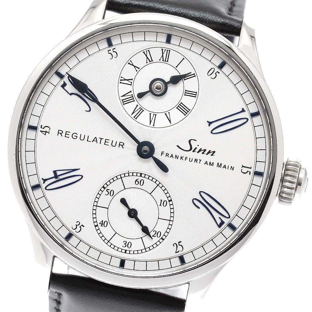 ジン Sinn 6100 レギュレーター スモールセコンド 手巻き メンズ 良品 _948513【中古】