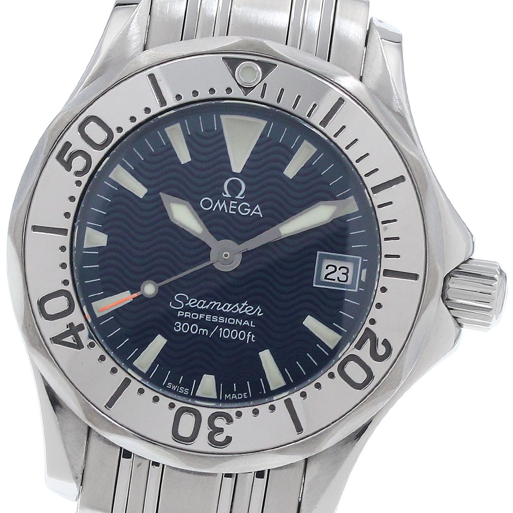 ゼロ OMEGA 2584.80 シーマスター300 ジャックマイヨール デイト 石英 レディース _948599【中古】