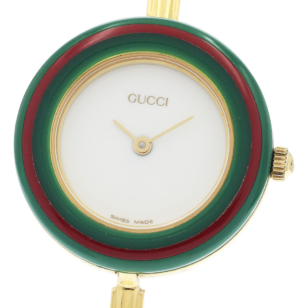 グッチ GUCCI 11/12.2 チェンジベゼル クォーツ レディース 内箱付き_948766【中古】｜CLOSER