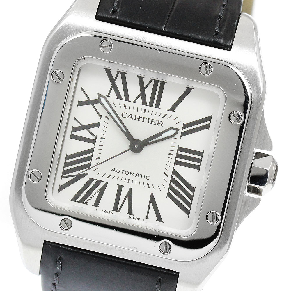 カルティエ CARTIER W20106X8 サントス100MM 自動巻き ボーイズ _949317【中古】