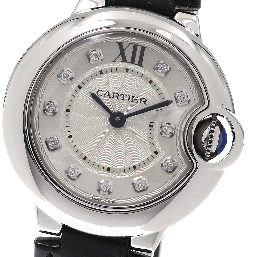 カルティエ CARTIER W4BB0008 バロンブルーSM 11Pダイヤ クォーツ レディース _950232【中古】｜CLOSER