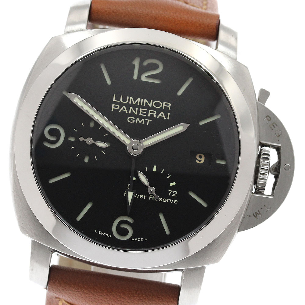 パネライ PANERAI PAM00321 ルミノール GMT 力強さ取っておく 自動小銃一巻き メンズ 御墨付き付き添い人_950396【中古】 腕時計-メンズ腕時計