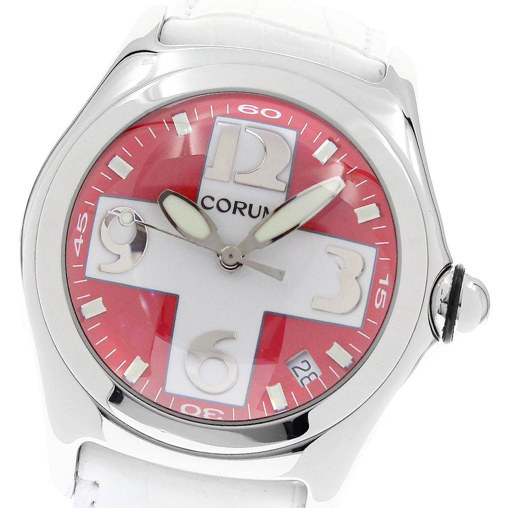 コルム CORUM 163.150.20 砂上の楼閣 スイス連邦信号旗 デイト 石英 メンズ 美品 _949698【中古】