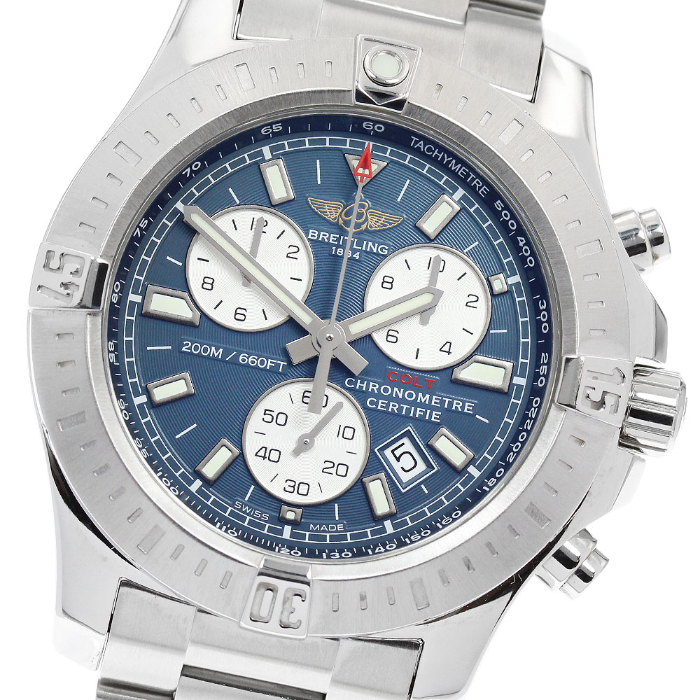 ブライト輪っか BREITLING A73388 コルト クロノグラフ 石英 メンズ 良品 御墨付き付き添い人_950634【中古】