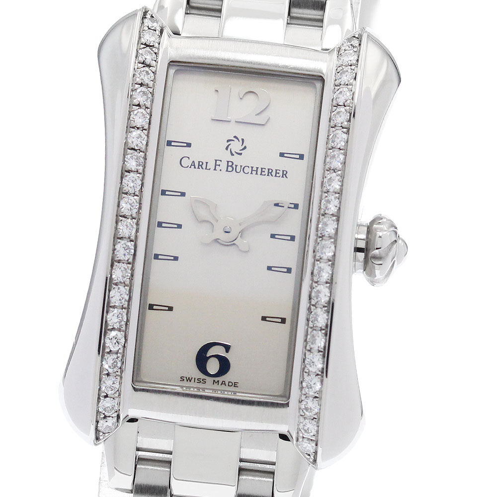 カール F.ブヘラ CARL F.BUCHERER 10703.08 アラクリア サイドダイヤ クォーツ レディース 良品 _942601【中古】