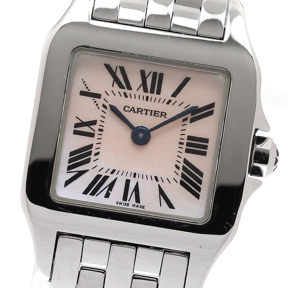 カルティエ CARTIER W25075Z5 サントスドゥモワゼルSM クォーツ レディース _943456【中古】