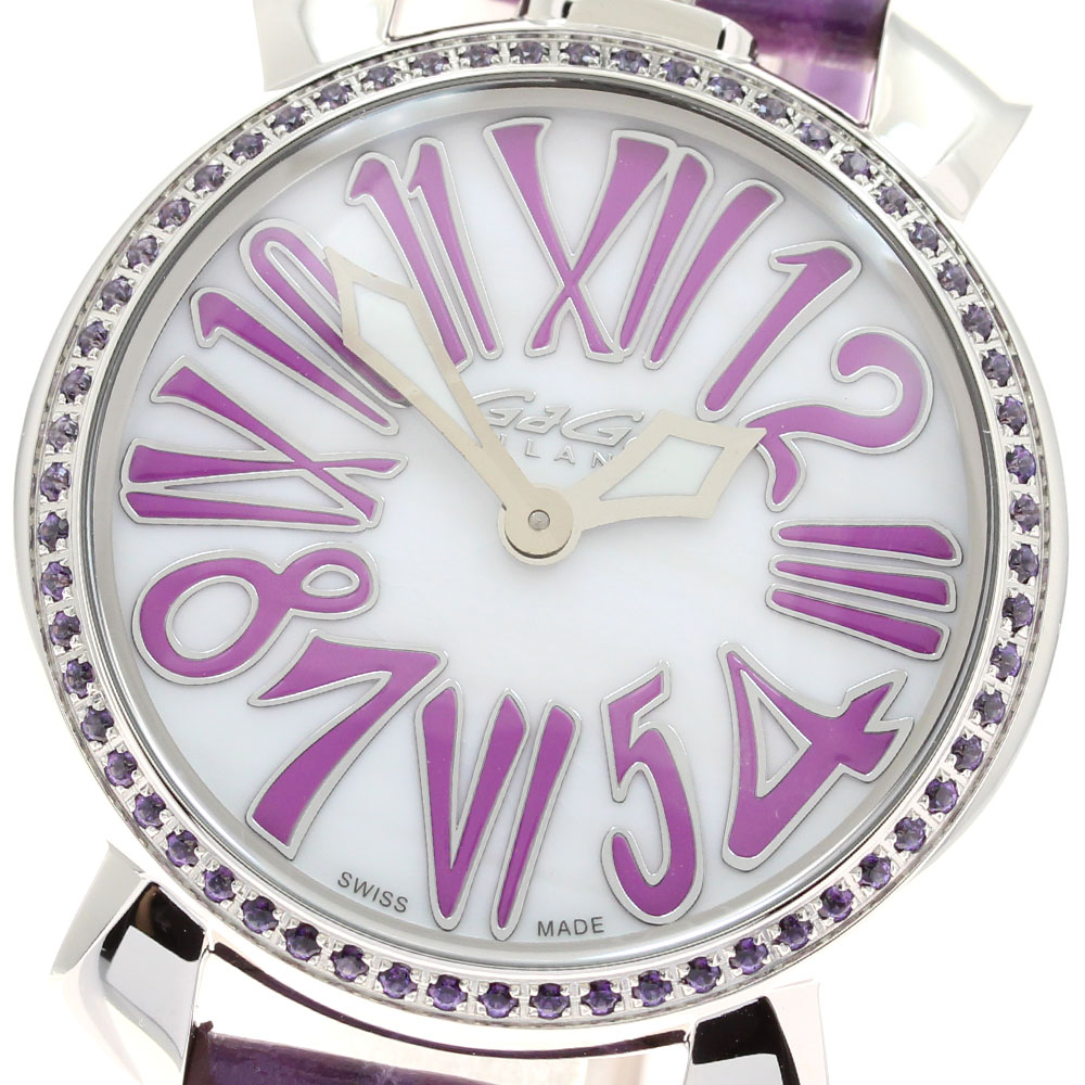 ガガミラノ GaGa MILANO 6025.01 マヌアーレ35MM 石英 レディース _947018【中古】