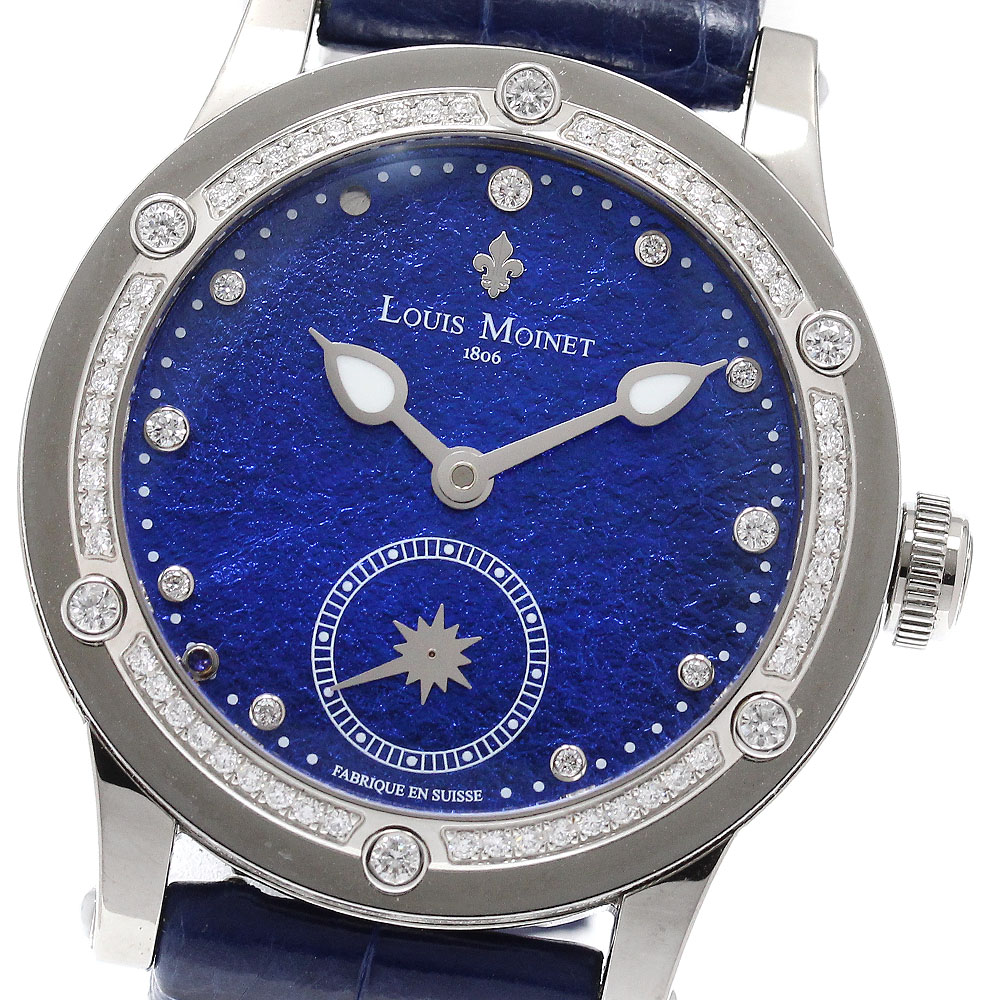 ルイ・モネ LOUIS MOINET LM-58.20 スカイダンス ダイヤベゼル スモールセコンド 自動巻き レディース 美品 _949681【中古】