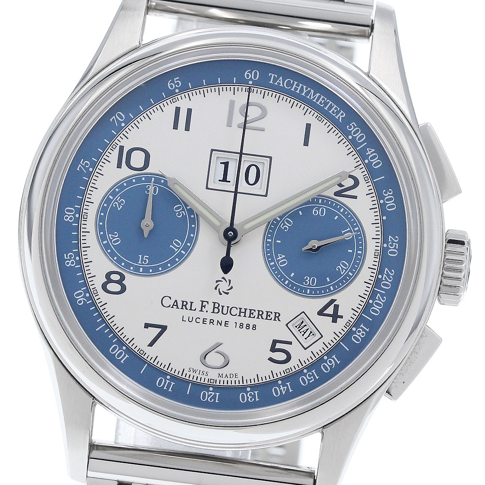 カール F.ブヘラ CARL F.BUCHERER 00.10803.08.12.22 ヘリテージバイコンパックス 自動巻き メンズ 良品 箱・保証書付き_951125【中古】