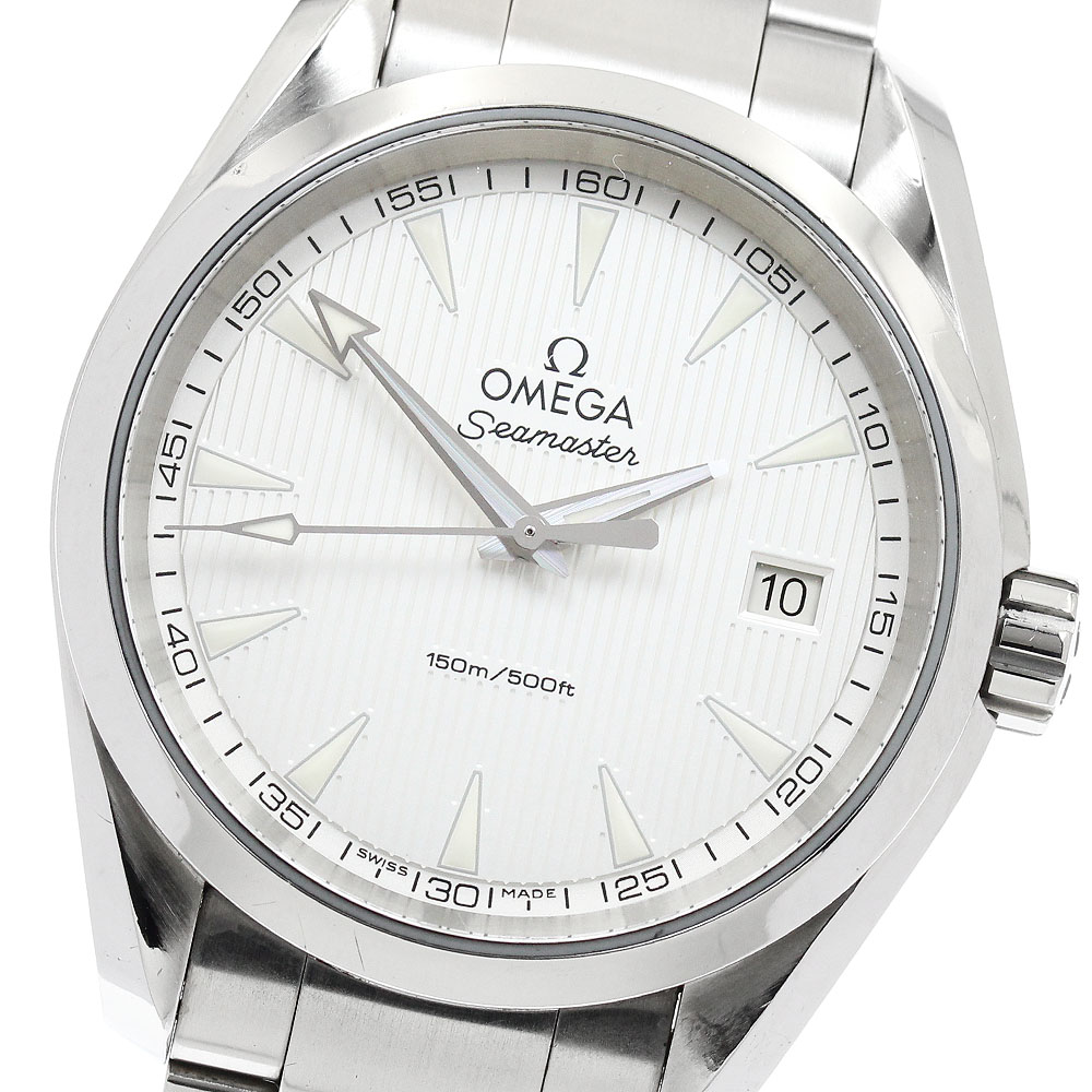 ゼロ OMEGA 231.10.39.60.02.001 シーマスター アクアテラ デイト 水晶 メンズ _945305【中古】 腕時計-メンズ腕時計