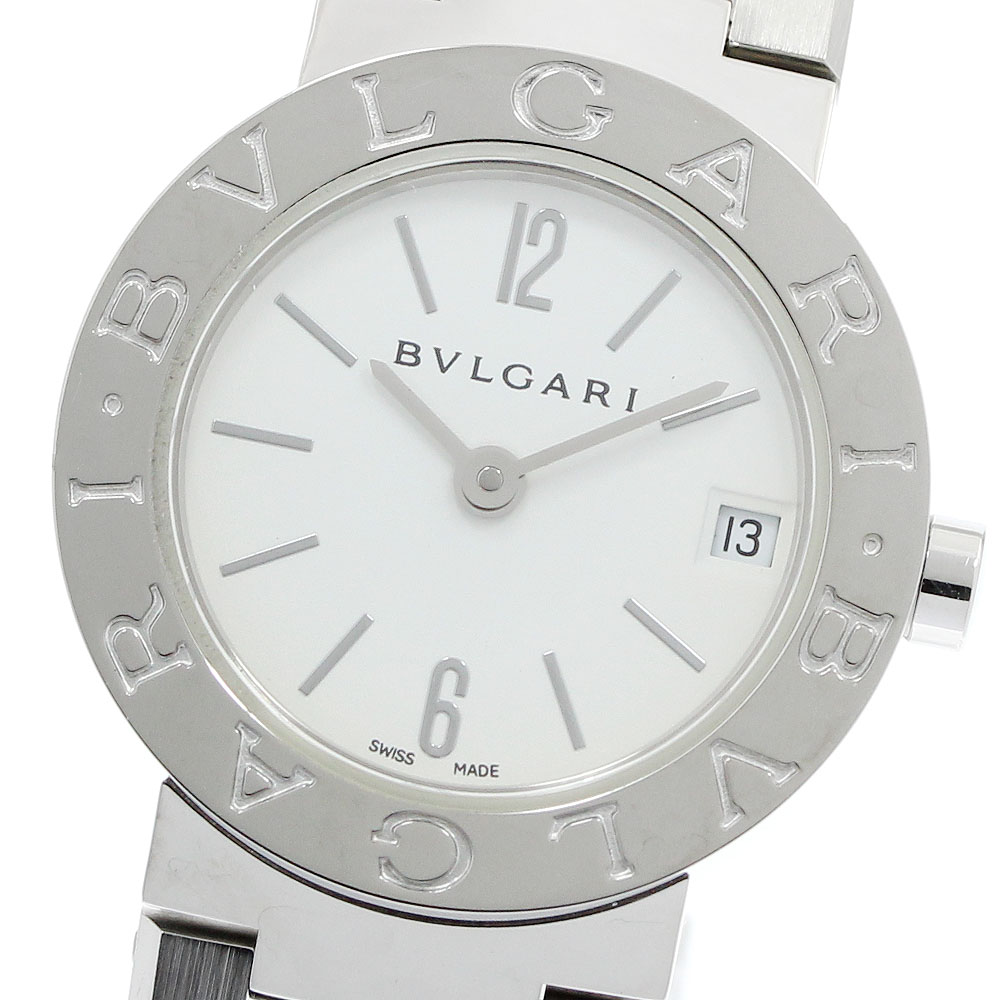 ブル小峡谷 BVLGARI BB23SS ブルガリブルガリ デイト ロゴタイプあり 石英 レディース 良品 _948926【中古】
