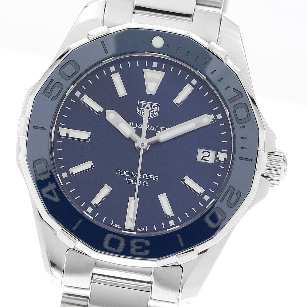 タグホイヤー TAG HEUER WAY131S アクアレーサー デイト 石英 レディース 美品 御墨付き付き添い人_947120【中古】