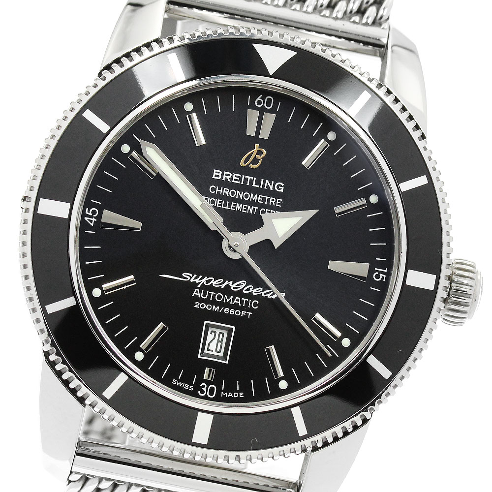 ブライトリング BREITLING A17320 スーパーオーシャン ヘリテージ46 デイト 自動巻き メンズ 良品 _951055【中古】
