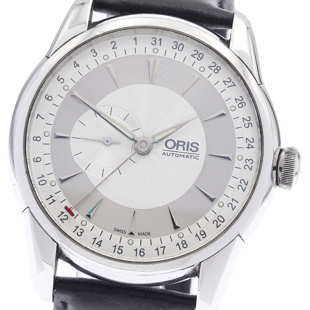 オリス ORIS 7597 アートリエ ポインターデイト スモールセコンド 自動巻き メンズ _949759【中古】