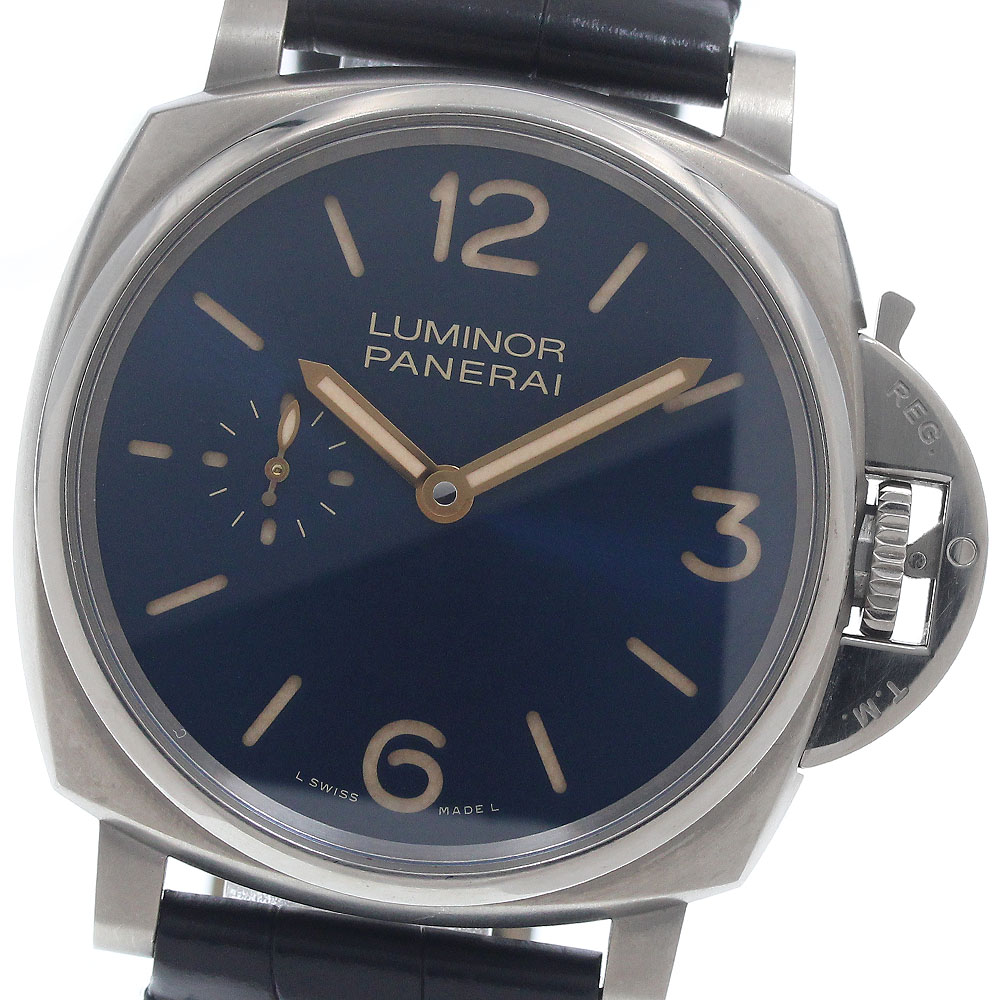 パネライ PANERAI PAM00728 ルミノール1950 ドゥエ ３デイズ チタニオ 手巻き メンズ _950647【中古】