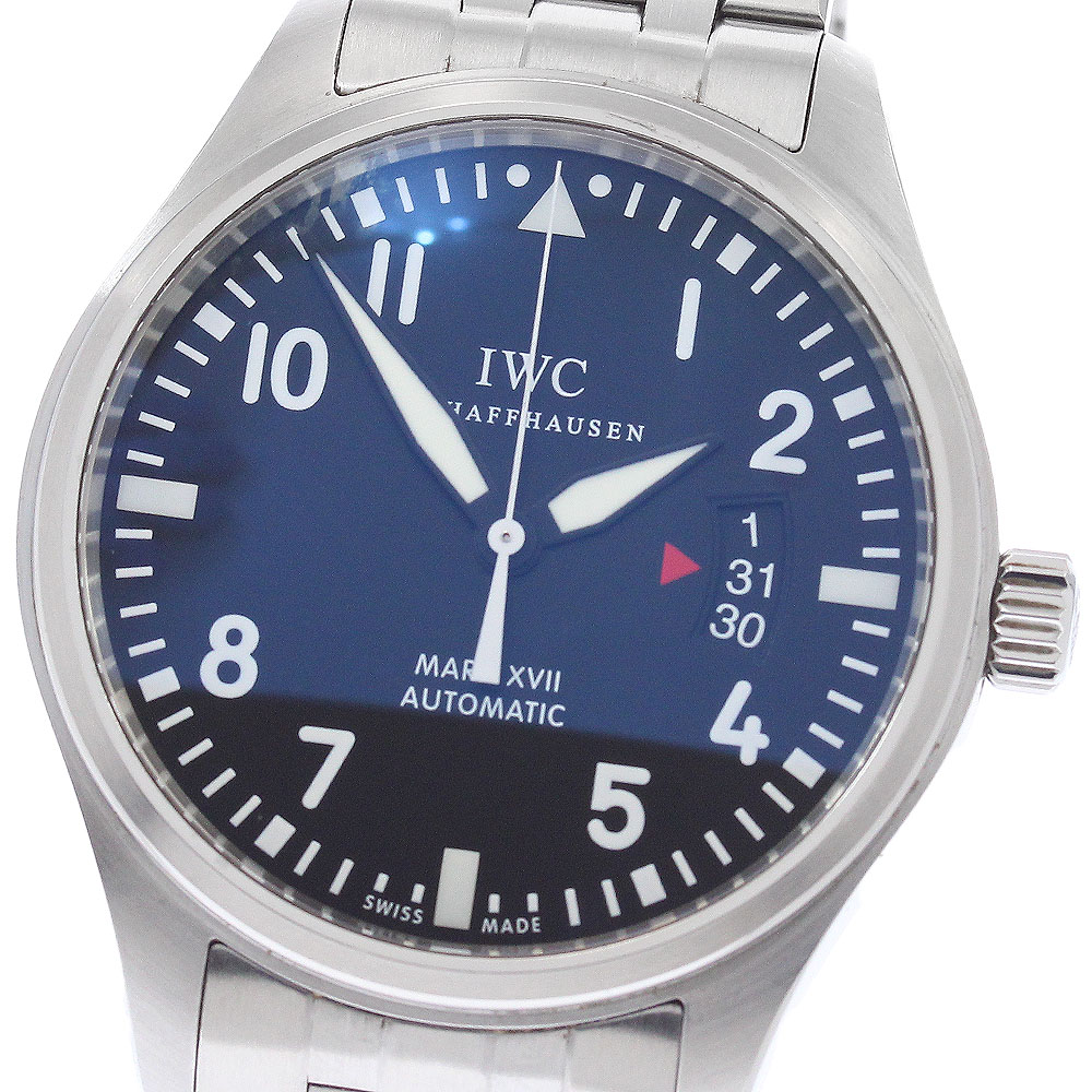 IWC SCHAFFHAUSEN IW326504 パイロットウォッチ マークXV2 デイト 自動巻き メンズ 良品 保証書付き_951753【中古】